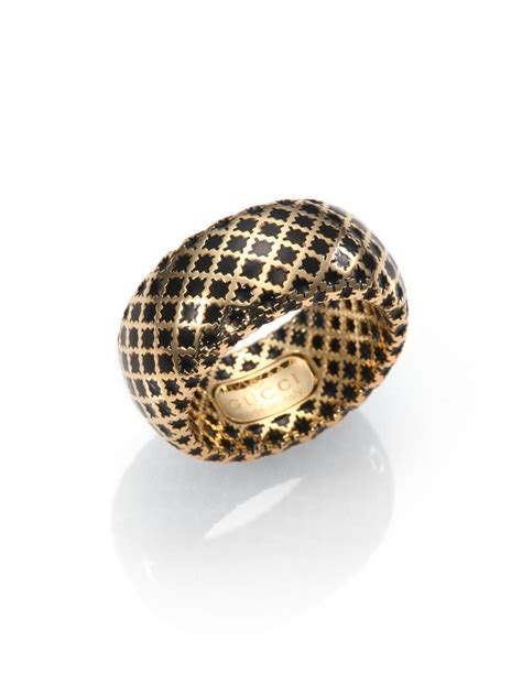 gucci gold and enamel ring|Gucci gold necklaces for women.